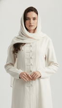 The Samar Structured Mandarin Neck Abaya - TAL by The Abaya Lab