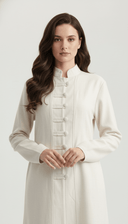 The Samar Structured Mandarin Neck Abaya - TAL by The Abaya Lab