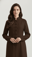 The Samar Structured Mandarin Neck Abaya - TAL by The Abaya Lab