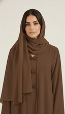 The Samia Decorative Mandarin Closure Detail Abaya - TAL by The Abaya Lab