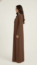 The Samia Decorative Mandarin Closure Detail Abaya - TAL by The Abaya Lab