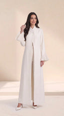 The Samiqa Pleated Cuff Abaya with Wrap Collar - TAL by The Abaya Lab