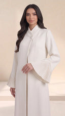 The Samiqa Pleated Cuff Abaya with Wrap Collar - TAL by The Abaya Lab