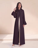 The Samiqa Pleated Cuff Abaya with Wrap Collar - TAL by The Abaya Lab