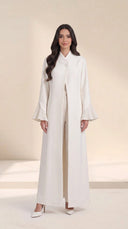 The Samiqa Pleated Cuff Abaya with Wrap Collar - TAL by The Abaya Lab