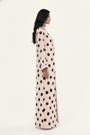 The Samirah Double Tie Polka Dot Open Abaya - TAL by The Abaya Lab