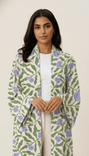 The Samirah Vine Floral Print Open Abaya - TAL by The Abaya Lab