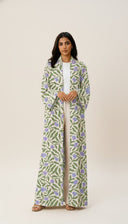 The Samirah Vine Floral Print Open Abaya - TAL by The Abaya Lab