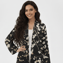 The Sana Black & Ivory Blossom Abaya - TAL by The Abaya Lab