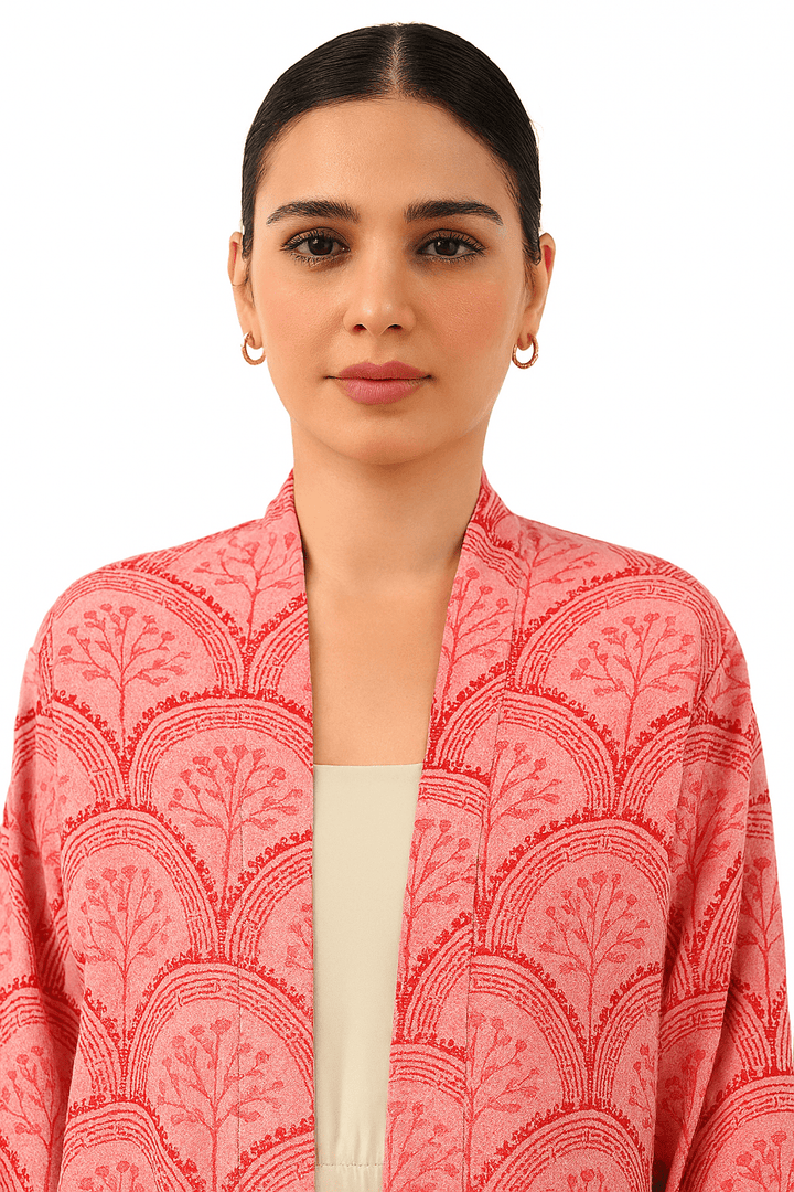 The Sana Fan Print Abaya - TAL by The Abaya Lab