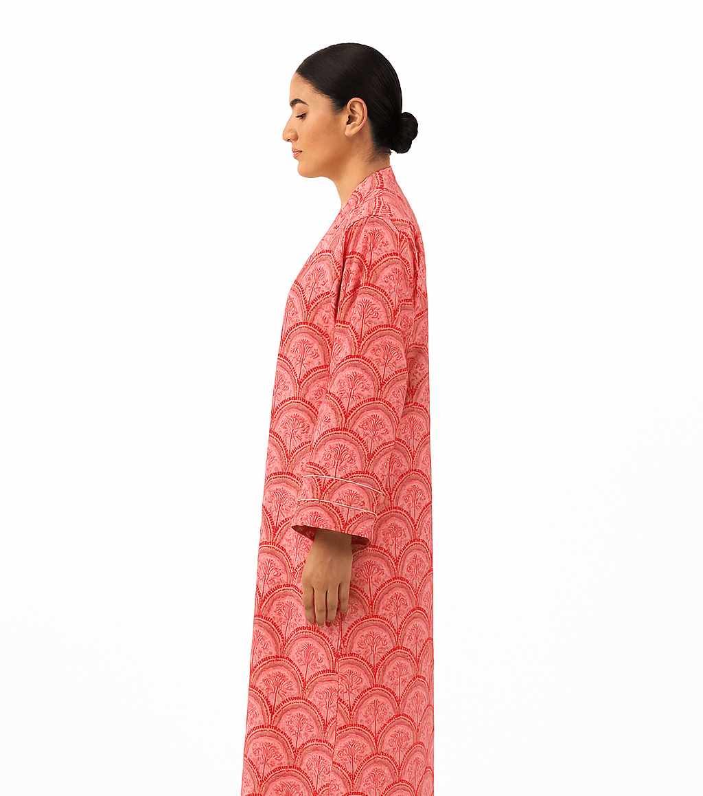 The Sana Fan Print Abaya - TAL by The Abaya Lab