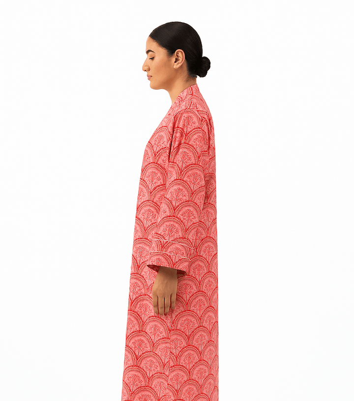 The Sana Fan Print Abaya - TAL by The Abaya Lab