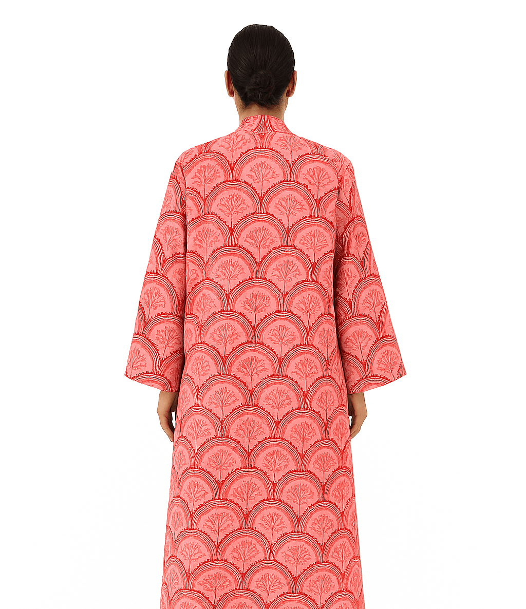 The Sana Fan Print Abaya - TAL by The Abaya Lab