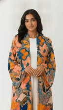 The Sana Floral Open Front Abaya - TAL by The Abaya Lab