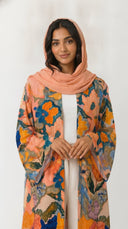 The Sana Floral Open Front Abaya - TAL by The Abaya Lab