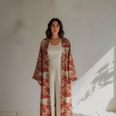 The Sana Terracotta Printed Abaya - TAL by The Abaya Lab