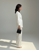 The Sarah Ivory Satin Mix Wrap Set - TAL by The Abaya Lab