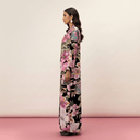 The Sarah P&B Embroidery Detail Floral Abaya - TAL by The Abaya Lab