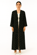 The Sarah Polka Cotton Wave Abaya - TAL by The Abaya Lab