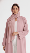 The Shahd Scalloped Neckline Open Abaya - TAL by The Abaya Lab