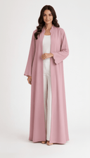 The Shahd Scalloped Neckline Open Abaya - TAL by The Abaya Lab