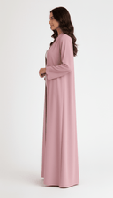 The Shahd Scalloped Neckline Open Abaya - TAL by The Abaya Lab