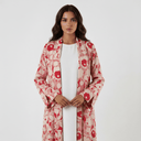 The Shaikha Blush & Red Abaya - TAL by The Abaya Lab