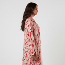 The Shaikha Blush & Red Abaya - TAL by The Abaya Lab