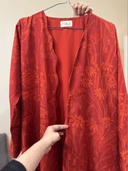 The Shaikha Burnt Orange Floral Abaya - TAL by The Abaya Lab