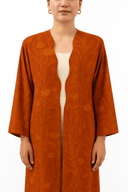 The Shaikha Burnt Orange Floral Abaya - TAL by The Abaya Lab