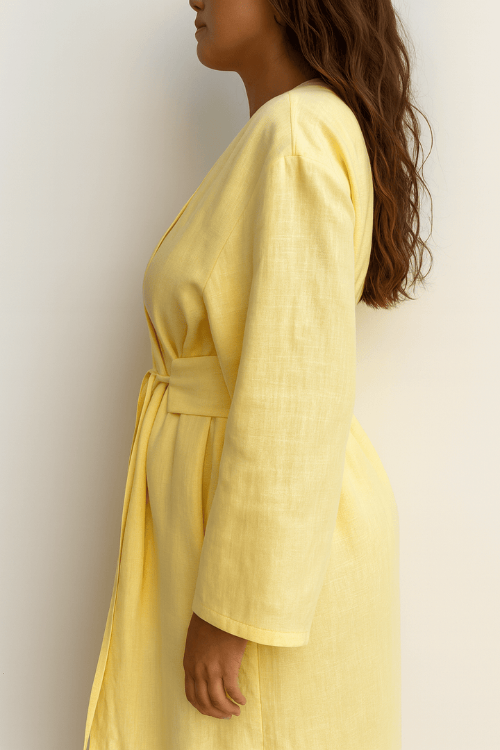 The Shaima Butter Cream Modest Wrap Top - TAL by The Abaya Lab