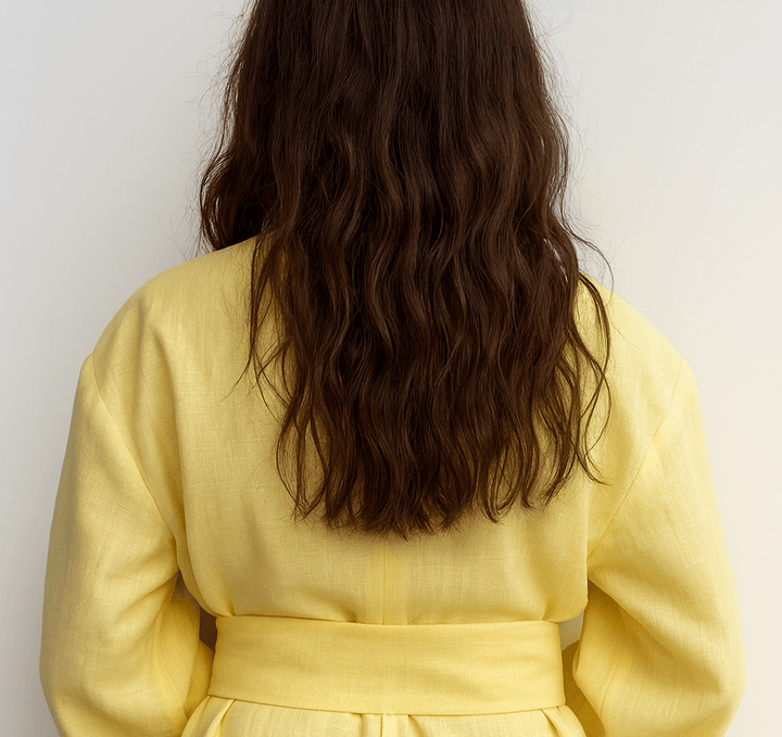 The Shaima Butter Cream Modest Wrap Top - TAL by The Abaya Lab