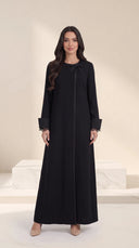 The Shaira Bow Detail Abaya with Lace Cuffs - TAL by The Abaya Lab