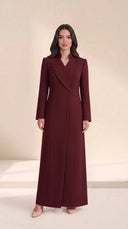 The Shakura Tailored Abaya with Asymmetric Button Detail - TAL by The Abaya Lab