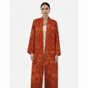 The Shamma Burnt Orange Floral Abaya - TAL by The Abaya Lab