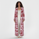 The Shamma Red Graphic Print Abaya - TAL by The Abaya Lab