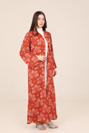 The Shamma Rust Floral Abaya - TAL by The Abaya Lab
