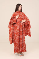 The Shamma Rust Floral Abaya - TAL by The Abaya Lab