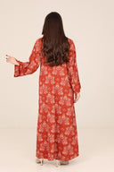 The Shamma Rust Floral Abaya - TAL by The Abaya Lab