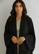 The Shamsa Fringe Cut Chiffon Abaya - TAL by The Abaya Lab