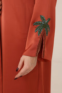 The Shamsa Palm Tree Sleeve Abaya - TAL by The Abaya Lab