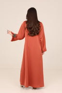 The Shamsa Palm Tree Sleeve Abaya - TAL by The Abaya Lab