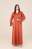 The Shamsa Palm Tree Sleeve Abaya - TAL by The Abaya Lab