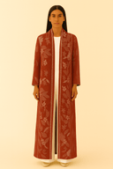 The Shamsa Rust Red Abaya - TAL by The Abaya Lab