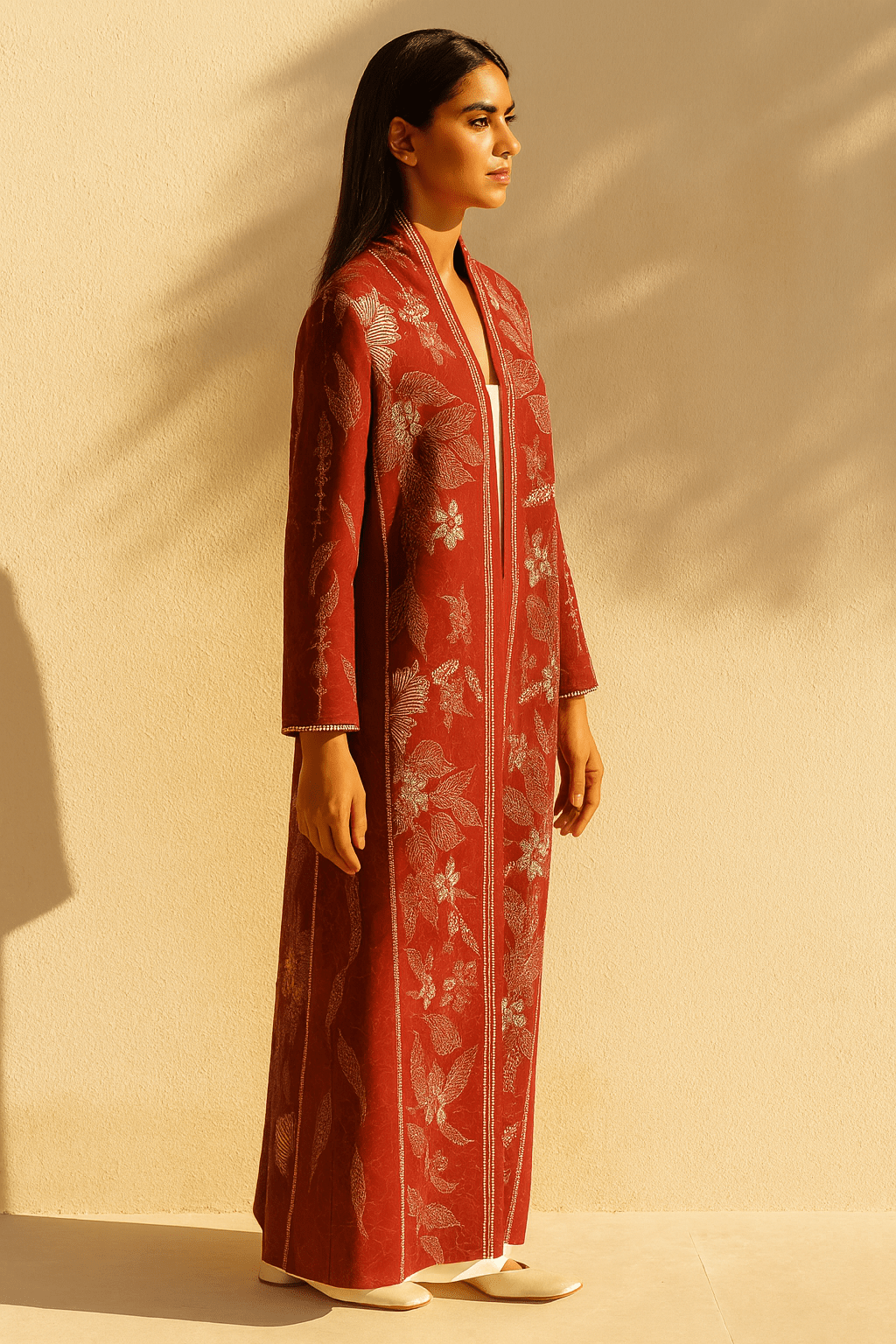 The Shamsa Rust Red Abaya - TAL by The Abaya Lab