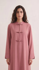 The Sheikah Mandarin Collar Abaya with Braided Closures - TAL by The Abaya Lab