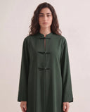 The Sheikah Mandarin Collar Abaya with Braided Closures - TAL by The Abaya Lab