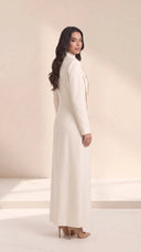 The Shifa Asymmetric Button Detail Abaya - TAL by The Abaya Lab