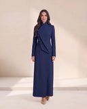 The Shifa Asymmetric Button Detail Abaya - TAL by The Abaya Lab