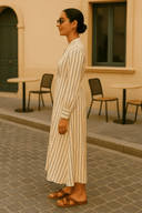 The Striped Casual Dress - The Abaya Lab